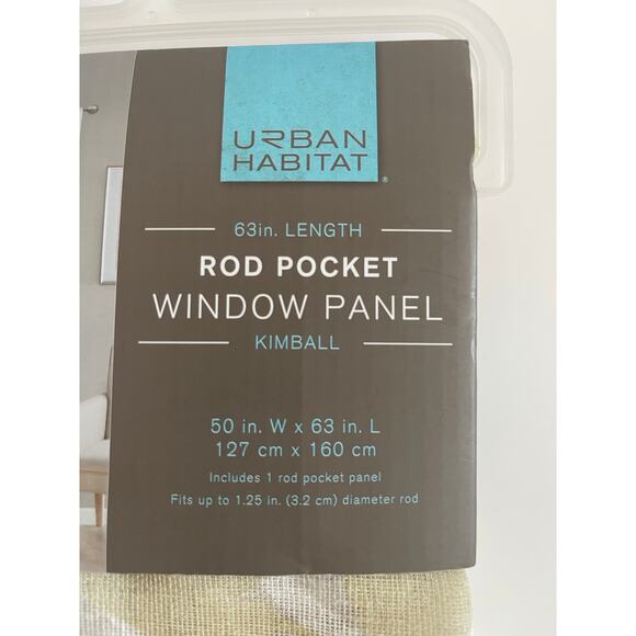 Urban Habitat Kimball Print Sheer Curtains - Taupe 1 Panel 50 x 63 inches - Picture 7 of 8